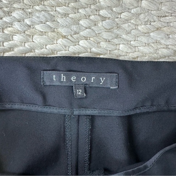 Theory Sz 12 Black Work Pant  Side Zip - Picture 9 of 13